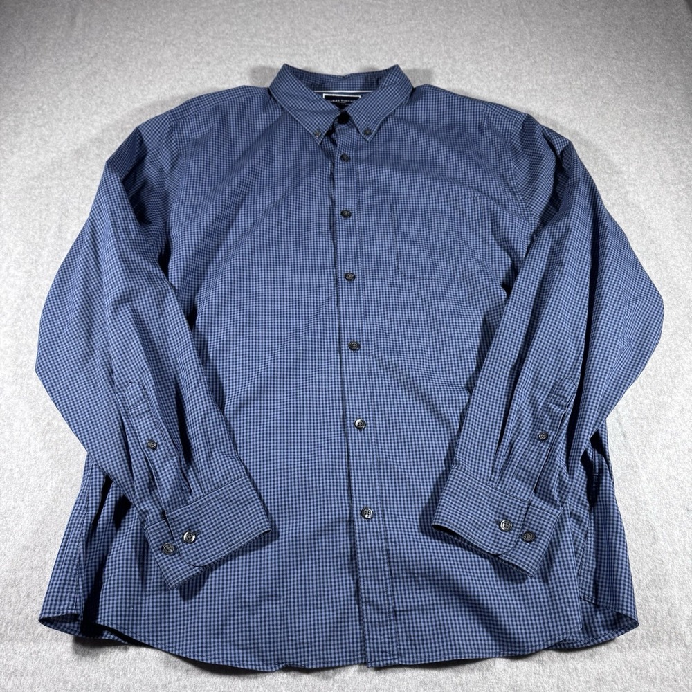 Charles Tyrwhitt Men's Shirt Button Up  Long Sleeve Slim Fit 100% Cotton XXL